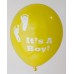 Lemon Yellow It's A Boy Printed Balloons